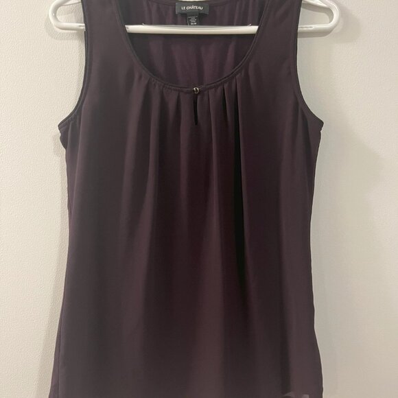 Le Chateau Women's Sleeveless Blouse, Medium, Purple - Picture 2 of 8